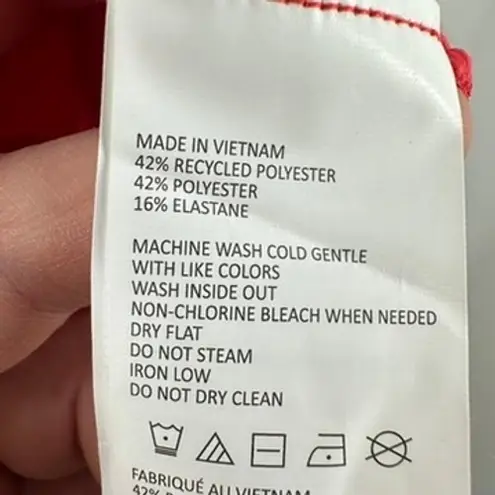 prAna Becksa 7/8 Legging Carmine Red Heather Womens Size M High Rise Pockets NWT