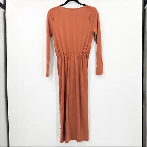 L'Academie The Judy Midi Dress in Terracotta Size: Small