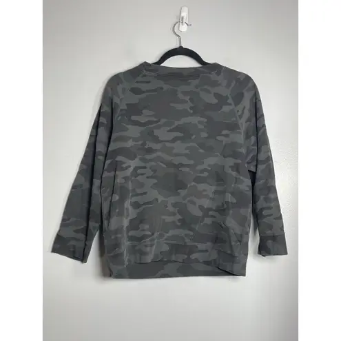 NILI LOTAN Camo Sweatshirt Medium Gray NEW Camouflage Casual Crew Neck Cotton