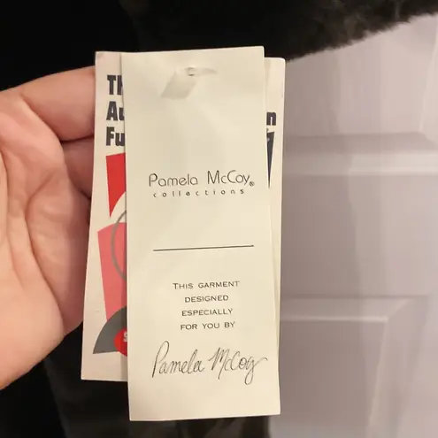 Pamela McCoy Dark Brown Faux Fur Long
Coat Size 1X New with tags