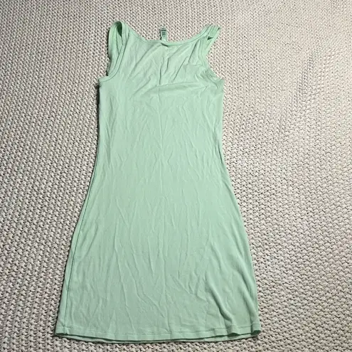SKIMS RIBBED SOFT LOUNGE MINI DRESS IN HONEYDEW SIZE L