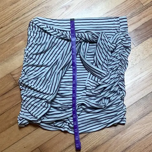 Sundry Evereve Classic Stripe Tie Skirt Navy White Ruched size Medium