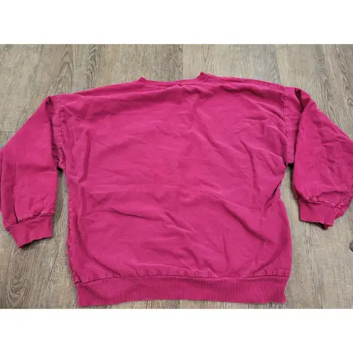 Tommy Hilfiger Vintage Rare Cabernet Red Pink  Made in USA Crewneck Medium Shirt