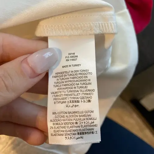 Boden Belted Button Down Twill Shift Dress Sz Small Glorious British Style White