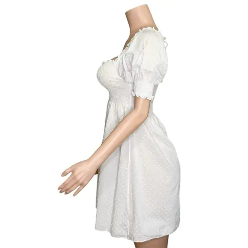 HILL HOUSE Athena Nap Dress, White Swiss Dot, Small