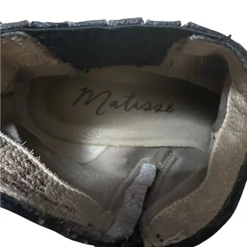 Matisse Black Nugent Calf Hair Ankle wedge Booties