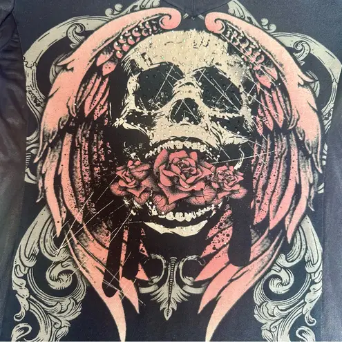 Y2K Bling Los Angeles Bus Top Gothic Grunge Tee! Black