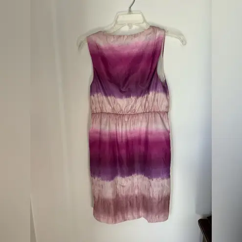 Adam Adam Lippes pink purple ombré dip dye v neck dress with pockets size 4