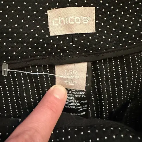Chico's  black polka dot business casual 1.5/10 Parisian pants