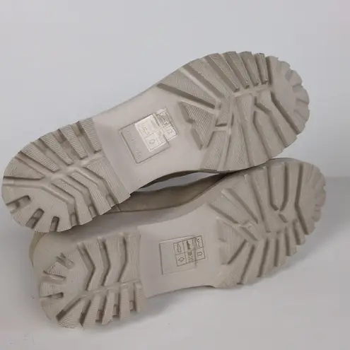 DOLCE VITA Beige Huey H2O Suede Leather Ankle Booties Lug Sole Women's 7.5