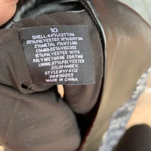 Walter Baker Faux leather/ tweed skirt