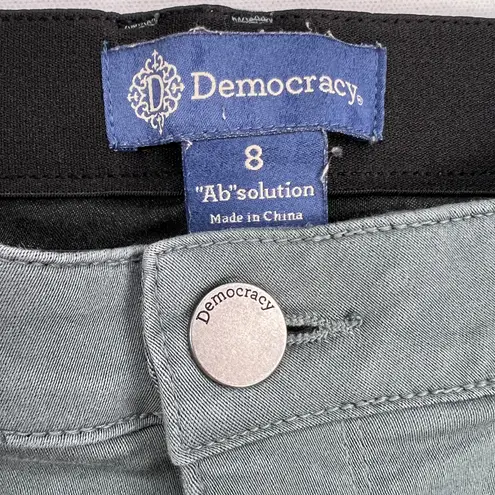 Democracy "Ab"Solution Itty Bitty Boot Cut Jeans Sage Green Tummy Control Size 8