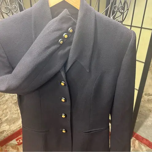 Tempo Paris Vintage 100% Wool Black Blazer: Size 4