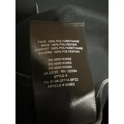 Aritzia  Babaton Gray Faux Vegan Leather Long Sleeve Button Down Shirt Jacket M