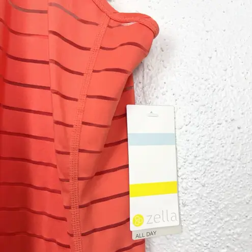 Zella  Semi Sheer Tank Top Size XL Striped Lightweight Workout Gym Athleisure NWT
