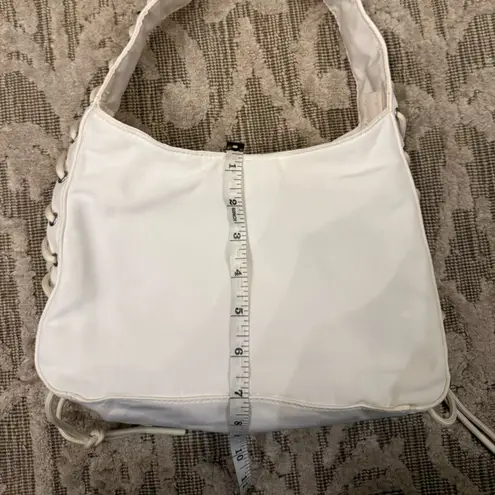 Weekday Lydia shoulder bag with lace detail in off white
