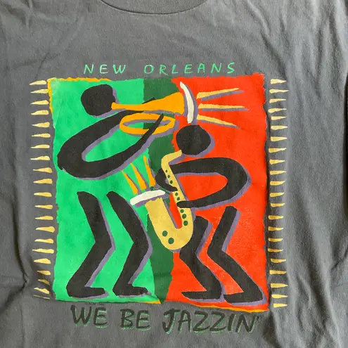 Anvil Vintage Vintage 90’s  New Orleans “We Be Jazzing* Vacation Single Stitch T-Shirt Sz. 2X