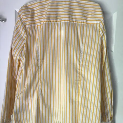 Worthington  Yellow and White Stripe Button up Shirt