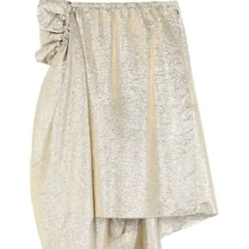 Stella McCartney Lurex Gathered Brynn skirt Gold size 4