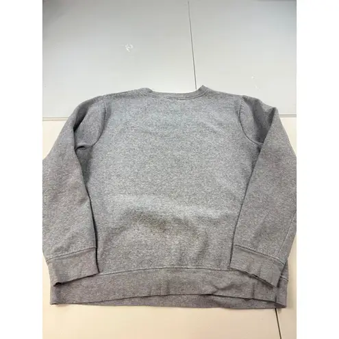 Speculation Womens Sweatshirt M Gray Pink Floral Embroidered Crewneck Pullover Size M