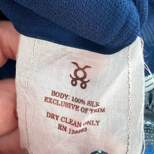 Figue Marceline silk mini dress sz XS Blue