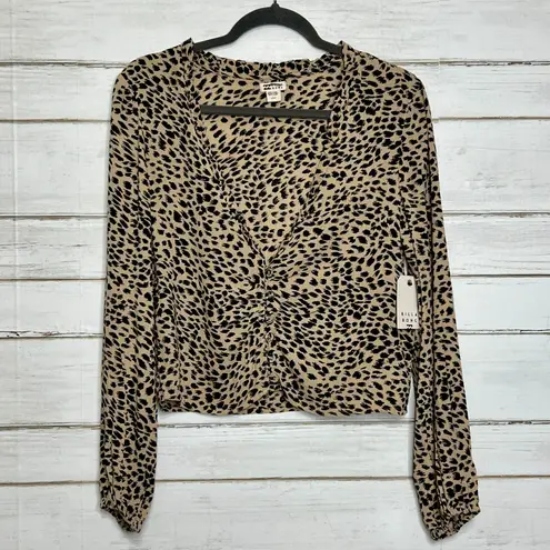 Billabong  Starry Nights Leopard Print Top Size Large