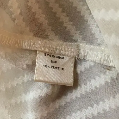 Skies Are Blue Chevron Fringe Kimono Cardigan Blouse Boho Beach Cover Up Size M