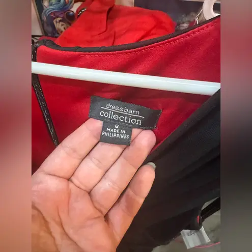 Elegant Black and red dress. Size 6. Never worn - Image 3