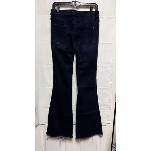 Vervet Flying Monkey Women Size 28 High Rise Flare Blue Jeans‎ Frayed Hem BAX-C