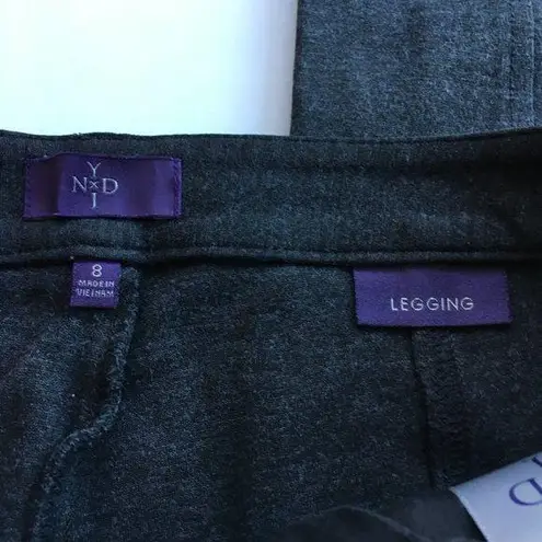 NYDJ Not Your Daughter Jeans pants Ski Zip Ponte charcoal gray LEGGINGS Size 8