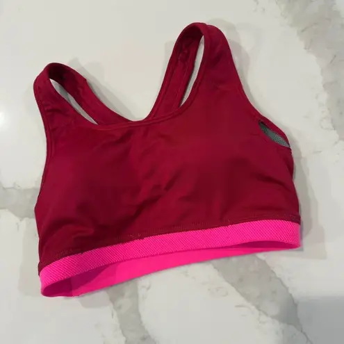 Nike  DriFit Sports Bra Padded Racerback Activewear Womens Small Red/Pink Workout
