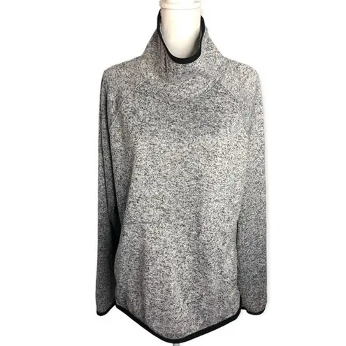 Tek Gear  Women’s Fleece Heather Grey Cowl Neck Pullover Sweater