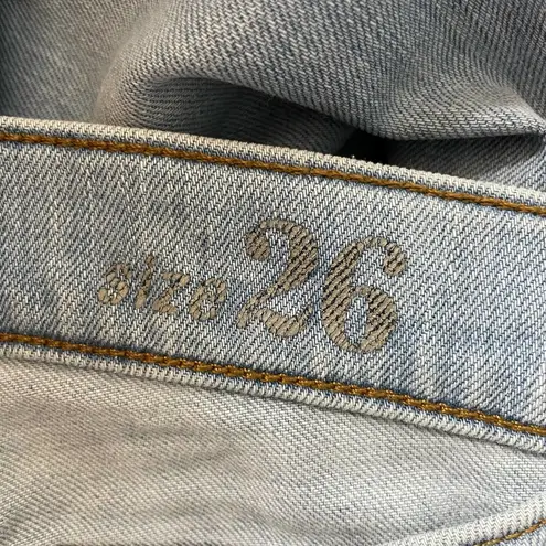 J.Crew  Toothpick Light Wash Distressed Skinny Jeans - Size 26 - Mid Rise Stretch