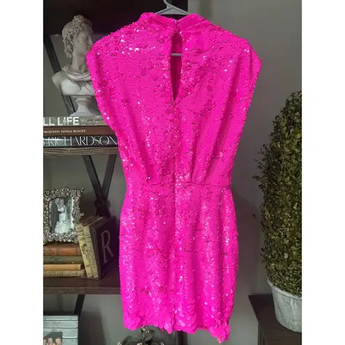 Saylor Ulani Sequin Mini Dress Barbie Pink Womens Size XS