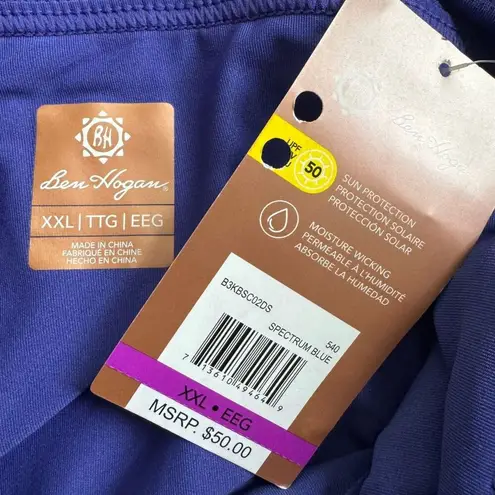 BEN HOGAN Solid 16" Ventilated Skort Golf Tennis Athletic Spectrum Blue NWT 2XL Size XXL