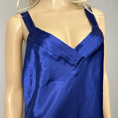 Vintage Barbizon Blue Satin Chemise Slip Dress Size Large Shiny Silky Nighty