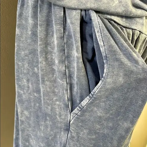 Prómesa Promesa Tie Dye Wash Blue Sleeveless Jumpsuit- Medium