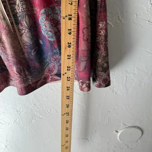 B.L.E.U Size Medium Y2k Fairy Grunge Whimsygoth Square Neck Rhinestone Top Purple