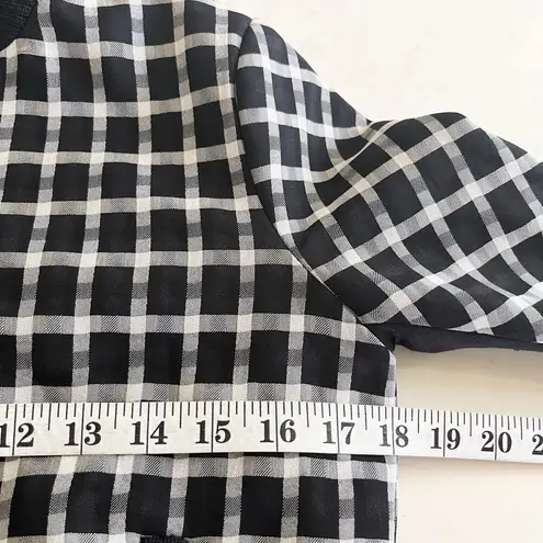 Maje Black White Check Plaid Zip Up Bomber Jacket Women’s Size 36/Small