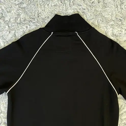 Xxi Black Sporty Track Jacket White Piping Full Zip Forever 21 Size S