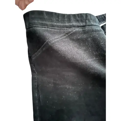 J Jill XL Corduroy Pull On Corduroy Pant Black Cotton Stretch Comfort Classic