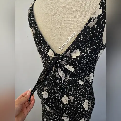 Vintage 90's Y2K Harlow Floral Print Black Maxi Slip On Dress Size undefined