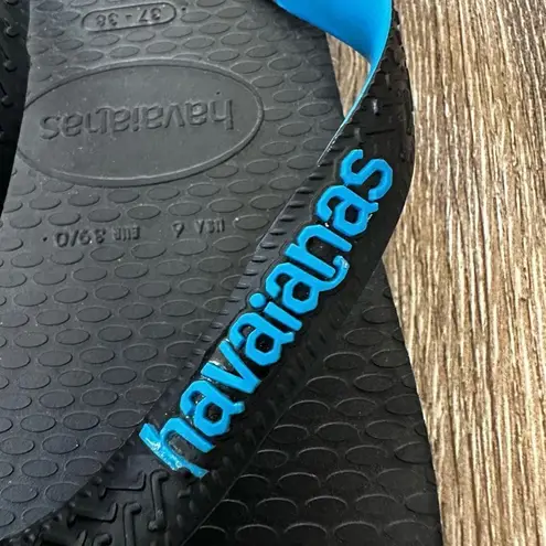 Havaianas  Logo Filete black and blue flip flops