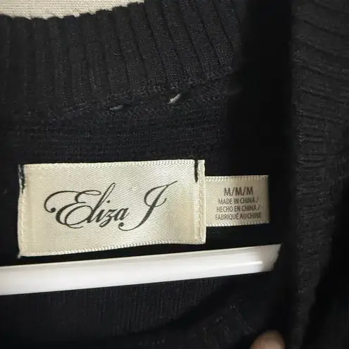 Eliza J sz M black knit mini dress