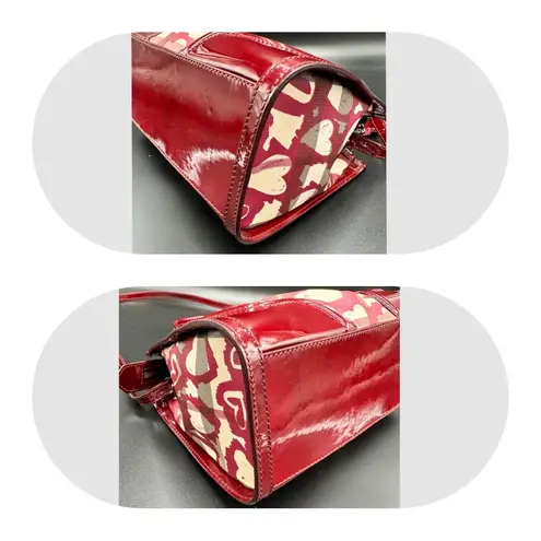 Burberry  Nova Check Heart Print Pilgrim Satchel Berry - Image 8