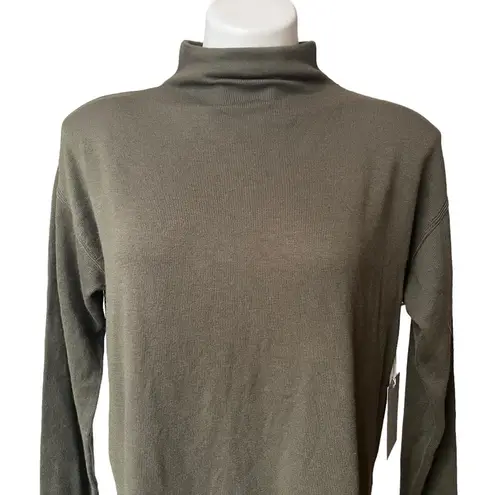 Chelsea28 NWT, Olive Green Funnel Neck Long Sleeve Sweater, Sz M