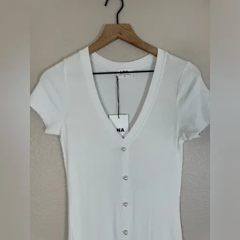 LNA x Revolve Chili Dress in White size Small New with tags Ribbed