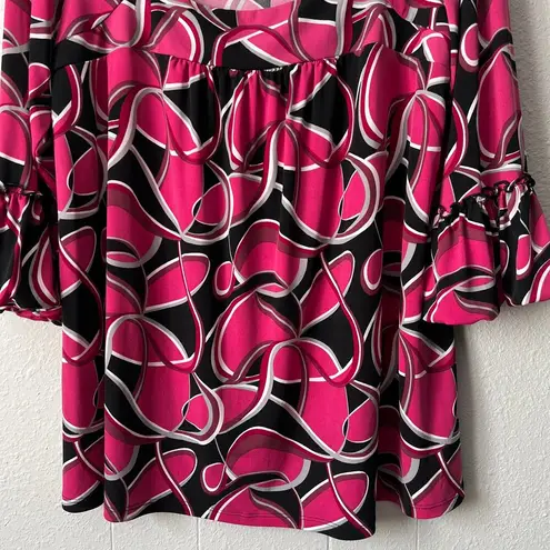 Venezia Womens Top 18/20 Party Cocktail Event Dressy Romantic Feminine Stretch Pink