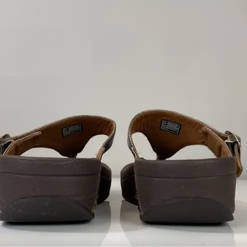 FitFlop The Skinny Leather Metallic Bronze Sandal