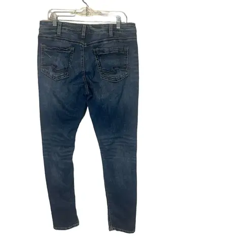 Silver Jeans Co. Women's Plus Size W 36 Girlfriend Skinny Jeans Blue